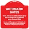 Signmission Automatic Gates Gate Timed For One Vehicle Heavy-Gauge Aluminum Sign, 18" x 18", RW-1818-9995 A-DES-RW-1818-9995 - alternate 1